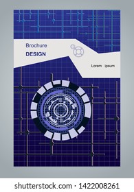 modern vector abstract cover, book or brochure technical design template.