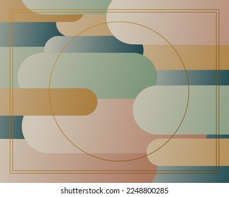 Modern vector abstract cover. Cool muted gradient shapes composition