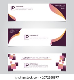 Modern Vector abstract  design banner web template.