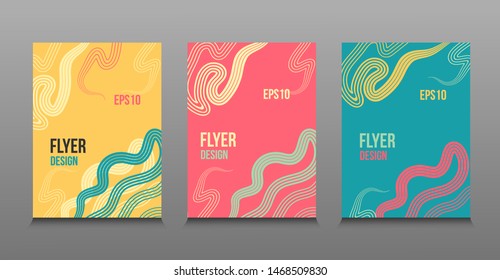 Modern vector abstract design of colored bright liquid paints. Splash trends paints. For design presentations, print, flyer, business cards, invitations, calendars, sites, packaging and covers