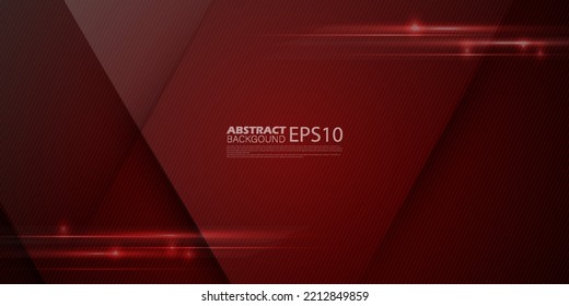 Modern Vector Abstract design, science, futuristic, energy technology concept. Digital image of light rays, stripes lines with red light, speed and motion blur over dark red background. Eps10