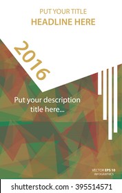 Modern Vector abstract design template for book