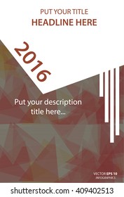 Modern Vector abstract design template for book