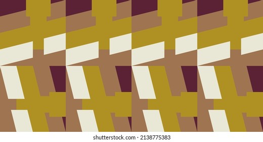 Modern vector abstract  geometric background with rectangles and squares  in retro scandinavian style. Pastel colored simple shapes graphic diagonal pattern. Abstract mosaic artwork.