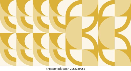 Modern vector abstract  geometric background with circles, rectangles and squares  in retro scandinavian style. Pastel colored simple shapes graphic pattern. Abstract mosaic artwork.