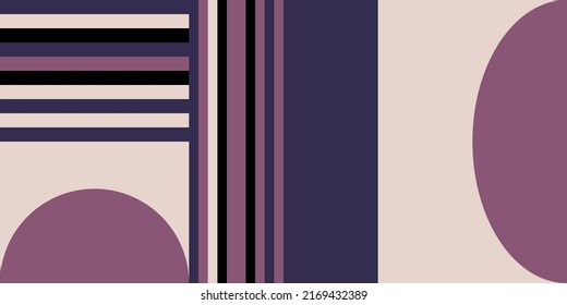 Fondo geométrico abstracto vectorial moderno con círculos, rectángulos y cuadrados en estilo retrotro escandinavo. Patrón gráfico de formas simples de varios colores.
