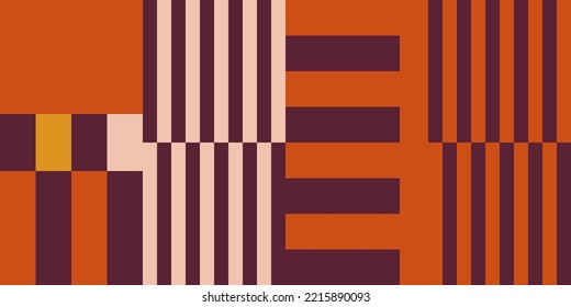 Modern vector abstract  geometric background with stripes, rectangles and squares  in retro scandinavian style. Pastel colored simple shapes graphic pattern. Abstract mosaic artwork.