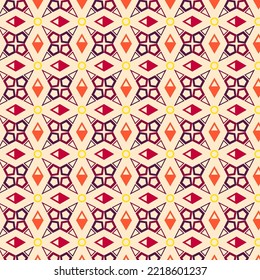 Modern vector abstract geometric background with circles and Stars in retro Scandinavian style.