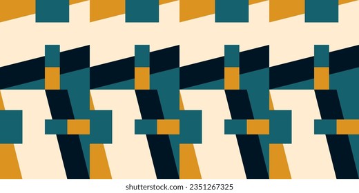 Modern vector abstract  geometric background with rectangles and squares  in retro scandinavian style. Pastel colored simple shapes graphic diagonal pattern. Abstract mosaic artwork.