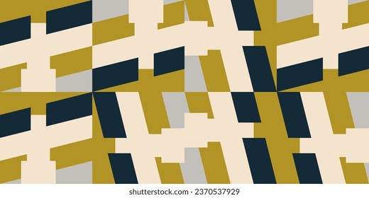 Modern vector abstract  geometric background with rectangles and squares  in retro scandinavian style. Pastel colored simple shapes graphic diagonal pattern. Abstract mosaic artwork.