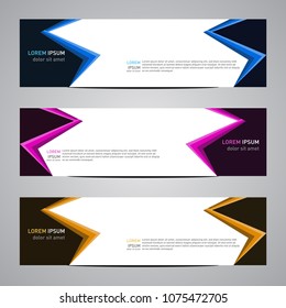 Modern vector abstract geometric design banner template