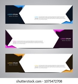 Modern vector abstract geometric design banner template
