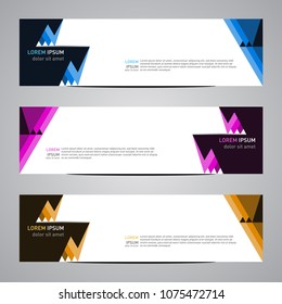 Modern vector abstract geometric design banner template