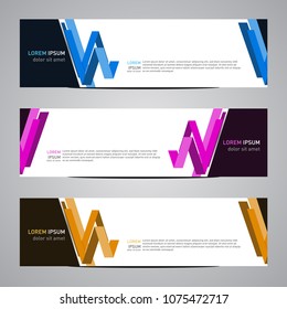 Modern vector abstract geometric design banner template