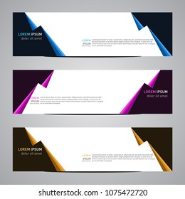 Modern vector abstract geometric design banner template
