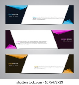 Modern vector abstract geometric design banner template