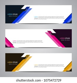 Modern vector abstract geometric design banner template