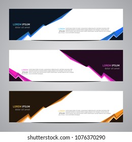 Modern vector abstract geometric design banner template