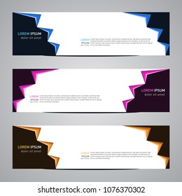 Modern vector abstract geometric design banner template
