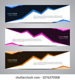 Modern vector abstract geometric design banner template