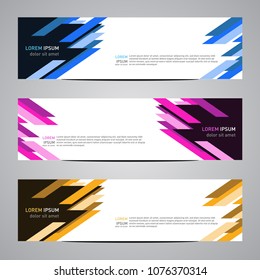 Modern vector abstract geometric design banner template
