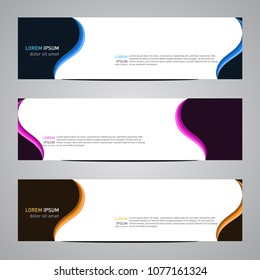 Modern vector abstract geometric design banner template