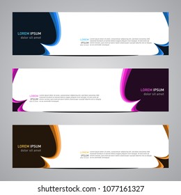 Modern vector abstract geometric design banner template