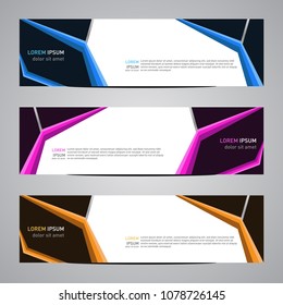 Modern vector abstract geometric design banner template