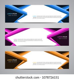 Modern vector abstract geometric design banner template