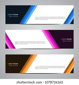 Modern vector abstract geometric design banner template
