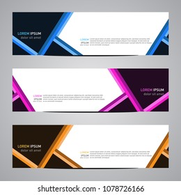 Modern vector abstract geometric design banner template