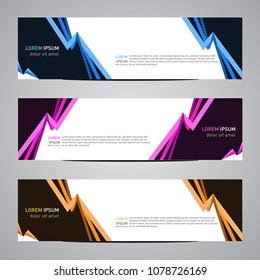 Modern vector abstract geometric design banner template