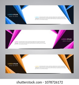 Modern vector abstract geometric design banner template