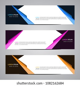 Modern vector abstract geometric design banner template