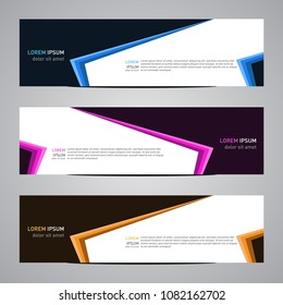 Modern vector abstract geometric design banner template