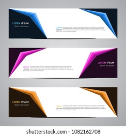 Modern vector abstract geometric design banner template