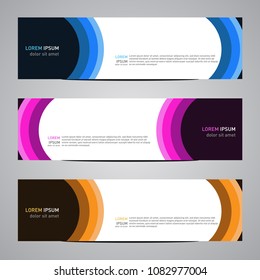 Modern vector abstract geometric design banner template