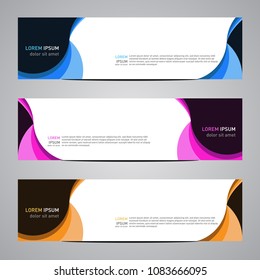 Modern vector abstract geometric design banner template