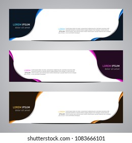 Modern vector abstract geometric design banner template