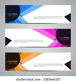 Modern vector abstract geometric design banner template
