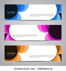 Modern vector abstract geometric design banner template