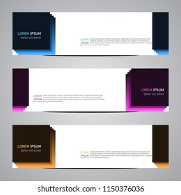 Modern vector abstract geometric design banner template