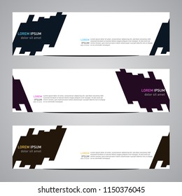 Modern vector abstract geometric design banner template