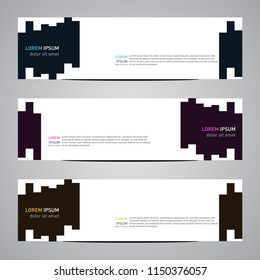 Modern vector abstract geometric design banner template