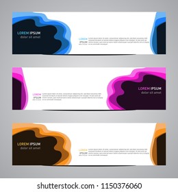 Modern vector abstract geometric design banner template