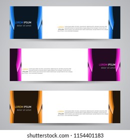 Modern vector abstract geometric design banner template