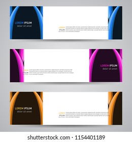 Modern vector abstract geometric design banner template