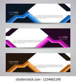 Modern vector abstract geometric design banner template