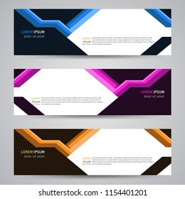 Modern vector abstract geometric design banner template