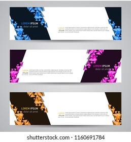 Modern vector abstract geometric design banner template